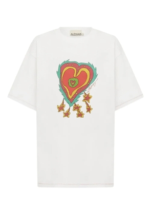 ALEMAIS Contessa heart-print T-shirt - White