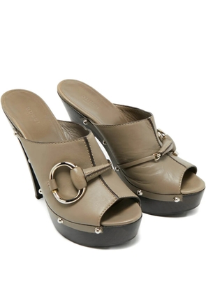 Gucci Pre-Owned Icon Bit platform mules - Grey