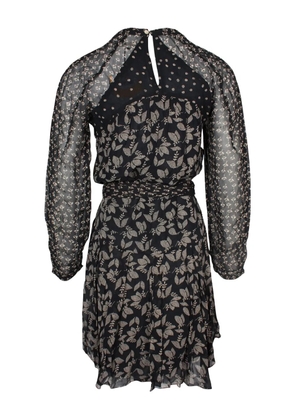 MARANT ÉTOILE leaf-print dress - Black