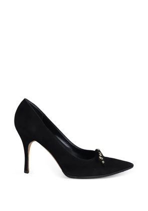 Gucci Pre-Owned pointed-toe crystal-embellished pumps - Black