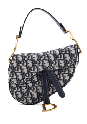 Christian Dior Pre-Owned Saddle Handbag Oblique Canvas Mini shoulder bag - Blue