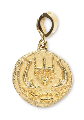 Azlee 18kt yellow gold small Of The Sea Coin pendant
