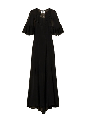 TWINSET embroidered georgette dress - Black