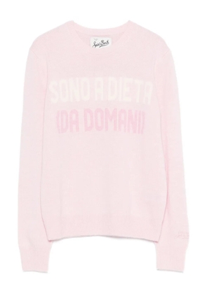 MC2 Saint Barth ribbed knit lettering jumper - Pink