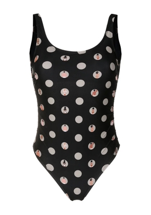 Amir Slama graphic-print one-piece swimsuit - Black