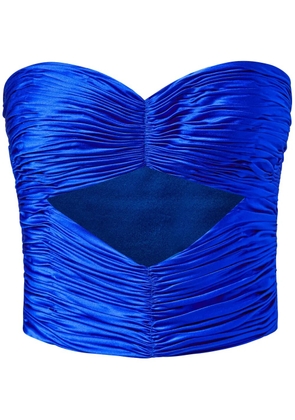Alejandra Alonso Rojas cut-out bustier top - Blue
