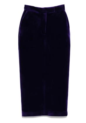 Alex Perry velvet pencil skirt - Purple