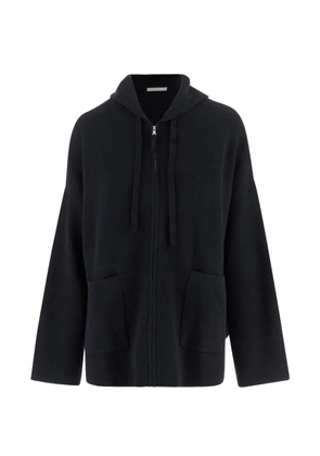 Allude hooded zip sweatshirt - Black