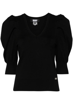 DKNY ribbed-knit top - Black