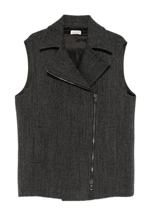 P.A.R.O.S.H. asymetric zip gilet - Grey