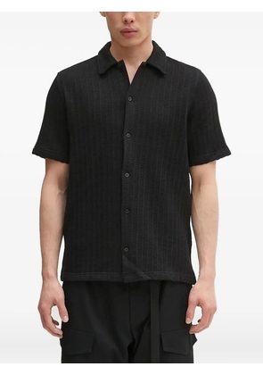 SAMSOE SAMSOE ribbed short-sleeve shirt - Black