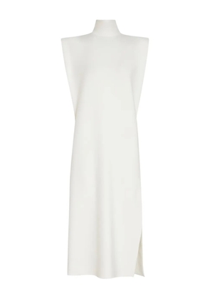 Gloria Coelho high-neck sleeveless midi dress - White