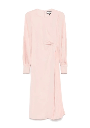 NISSA pleat-detail midi dress - Pink