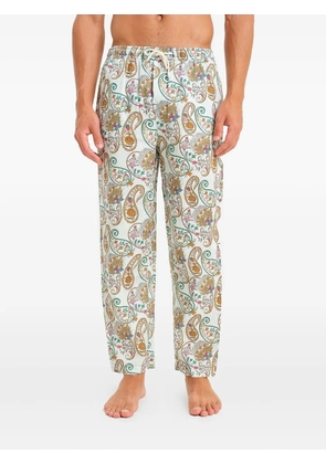 PENINSULA SWIMWEAR paisley-print straight-leg trousers - Grey