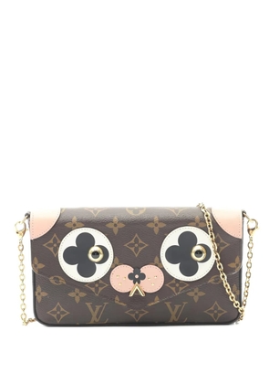 Louis Vuitton Pre-Owned 2018 Felice Monogram Dog chain clutch bag - Brown