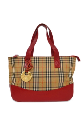 Burberry Pre-Owned 1990-2000s check-pattern tote bag - Neutrals