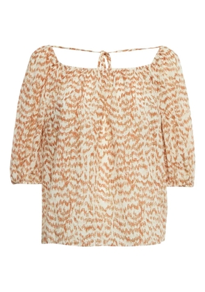 Theory tie-detail top - Brown