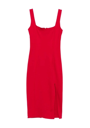 ROSERRY Kensington square-neck split midi dress - Red
