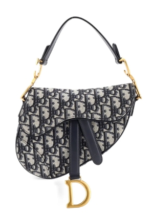 Christian Dior Pre-Owned Saddle Handbag Oblique Canvas Mini shoulder bag - Blue