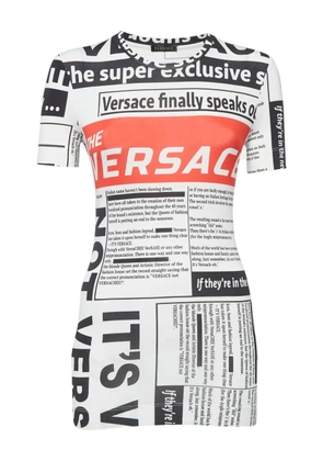 Versace Pre-Owned newspaper-print T-shirt - White