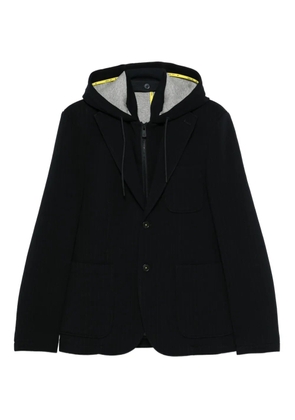 Manuel Ritz hooded pinstripe blazer - Blue