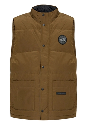 Canada Goose logo-patch gilet - Green