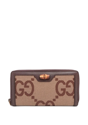 Gucci Pre-Owned 2015-2024 Jumbo GG Bamboo wallet - Neutrals