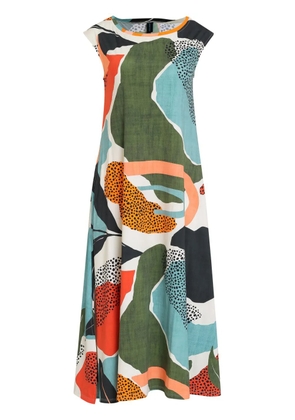 Lygia & Nanny Tie abstract-print midi dress - Green