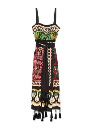 FARM Rio Coconut Tree Flow midi dress - Black