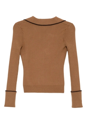 Monse knitted polo top - Brown