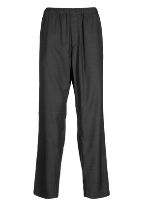 Undercover elasticated-waistband wool straight-leg trousers - Grey