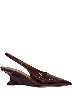 Paris Texas 50mm Nina slingback pointed pumps - Brown