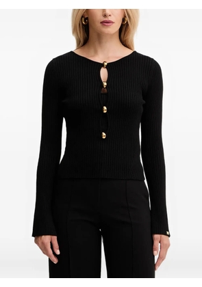 MARCIANO by GUESS button-detail ribbed top - Black