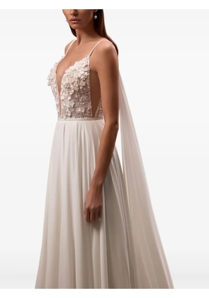 Milla Nova Samara floral-embellished dress - White