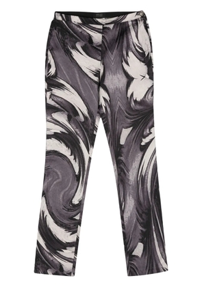 Versace Pre-Owned 2000s abstract-print straight trousers - Black