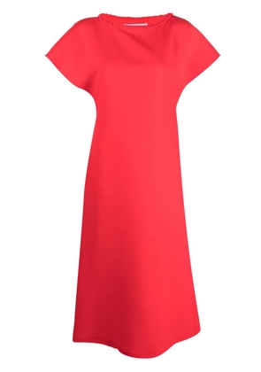 Viktor & Rolf braid-detail cap-sleeve maxi dress - Red