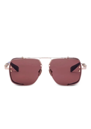 Balmain Eyewear Legend pilot-frame sunglasses - Brown