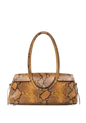 STAUD Maude snake-print shoulder bag - Orange