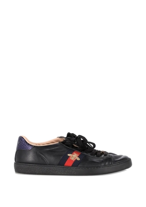 Gucci Pre-Owned Ace Bee lace-up sneakers - Black