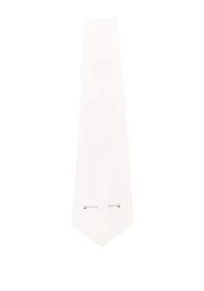 MEDEEA pierced wool tie - White