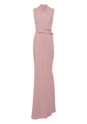 Rick Owens crepe wrap maxi dress - Pink