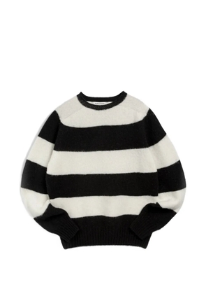 YMC striped crew-neck sweater - Black