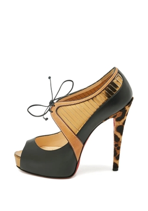 Christian Louboutin Pre-Owned lace-up peep-toe pumps - Black
