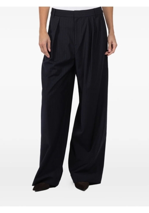 Tibi pinstriped pleated trousers - Blue