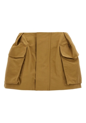 sacai cargo zip mini shorts - Yellow