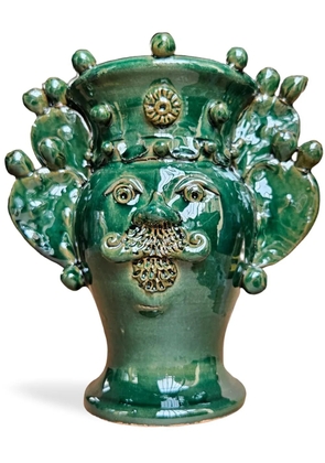 Les-Ottomans Sicilian ceramic vase (23cm) - Green