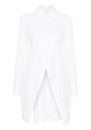 Viktor & Rolf straight-collar cotton godet shirt - White