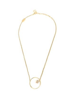 Louis Vuitton Pre-Owned 2023 Eclipse pearl circle necklace - Gold