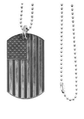 Chrome Hearts x Richard Stark American Flag tag necklace - Silver