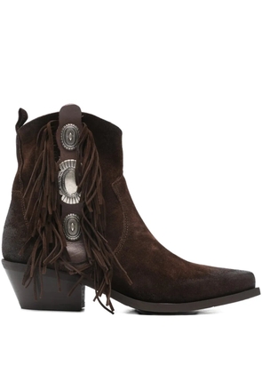 Metisse fringe boots - Brown
